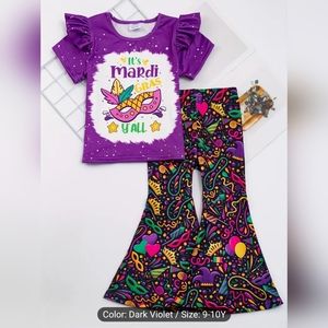 Mardi Gras Girls 2 piece outfit